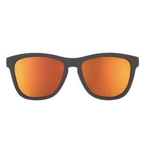 goodr Whiskey Shots with Satan OG Sunglasses Black Orange Mirror